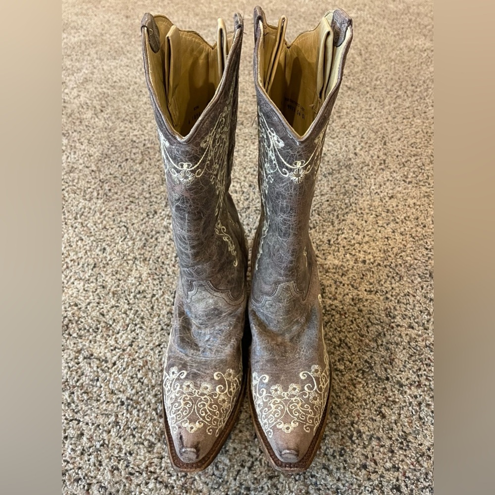 Corral Womens Crater With Bone Embroidery Vintage Boots